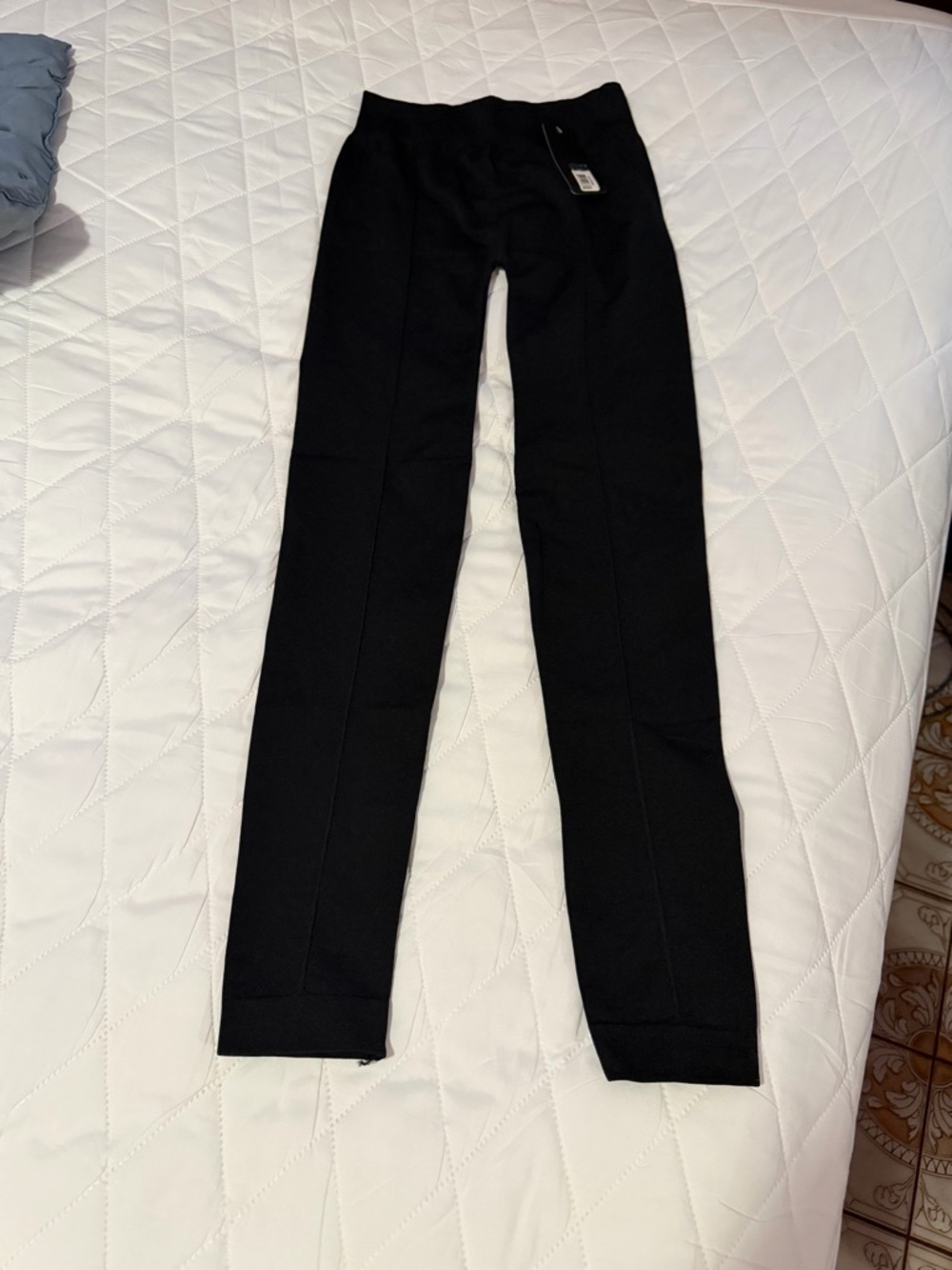 High-Rise Black Slim Tailored Pants